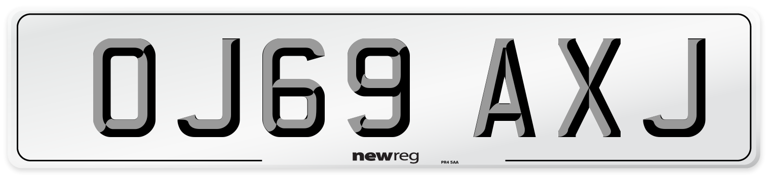 OJ69 AXJ Number Plate from New Reg